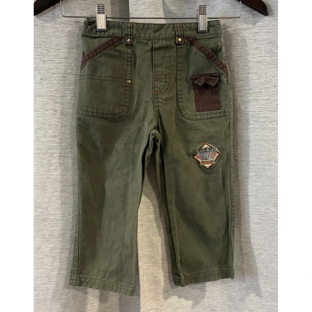 Y2K Disney‎ Winnie The Pooh 100 Acre Woods Cargo Pant Size 3T